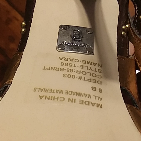 Bakers Cara 1566 Stilleto Bronze Gold studded pumps pointy toe 4 inch heels - Picture 11 of 12